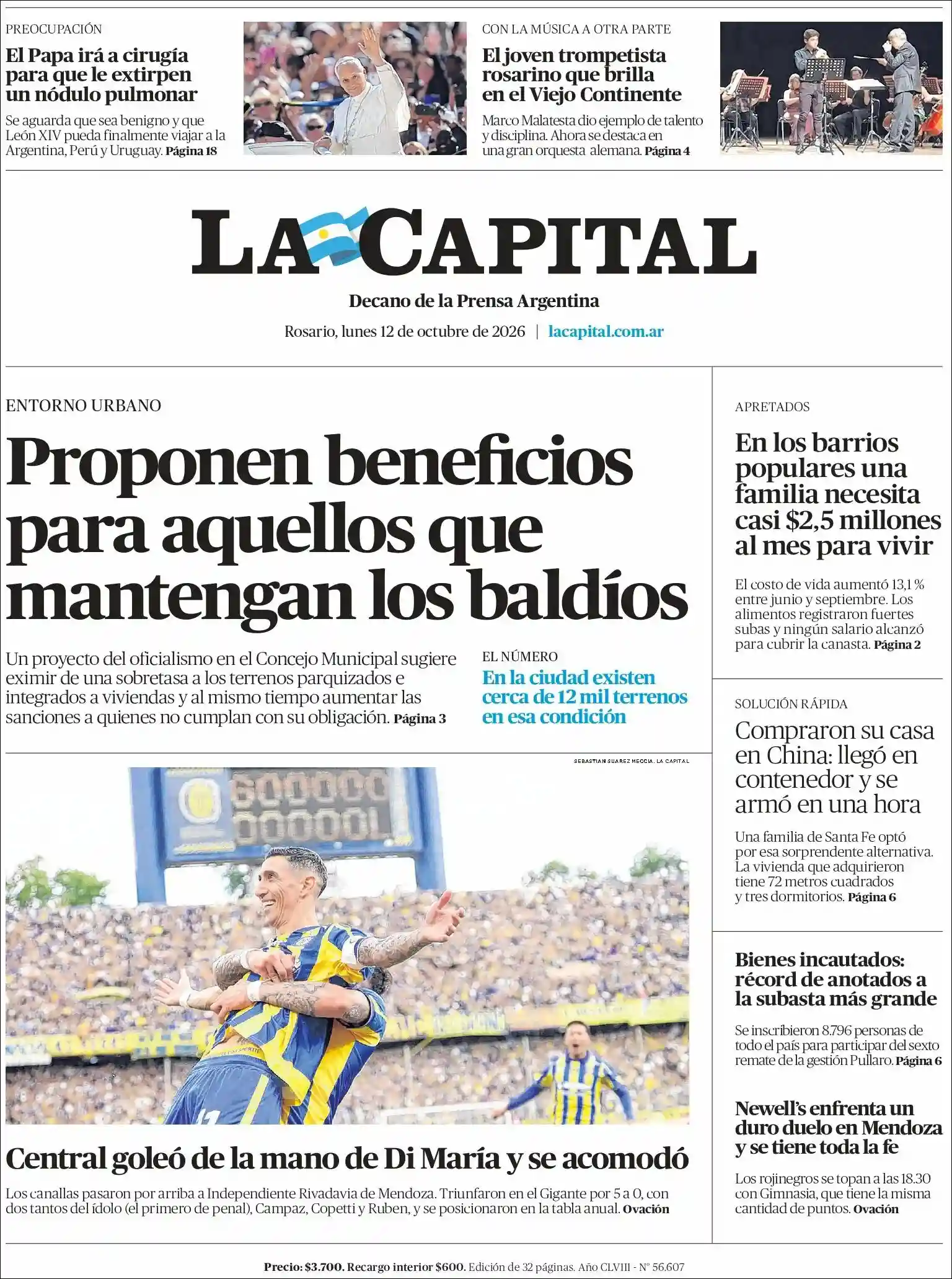 Estudios Max | RADIO LA MUGICA - Tapa del diario La Capital Rosario