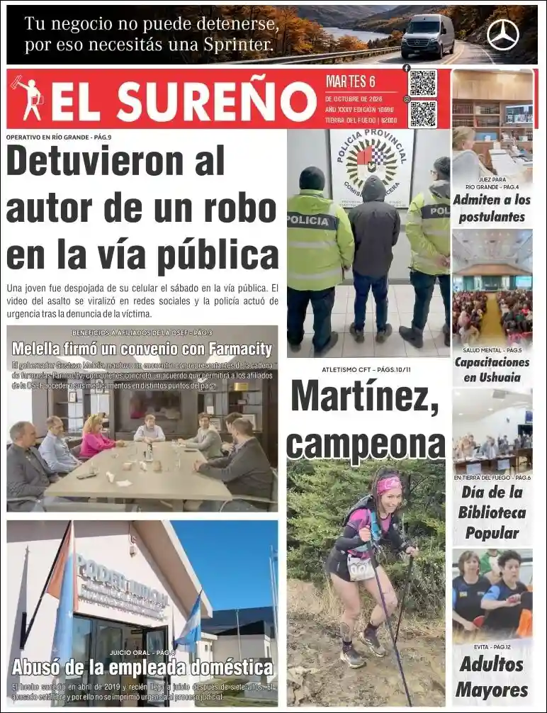 Estudios Max | RADIO LA MUGICA - Tapa del diario El Sureño