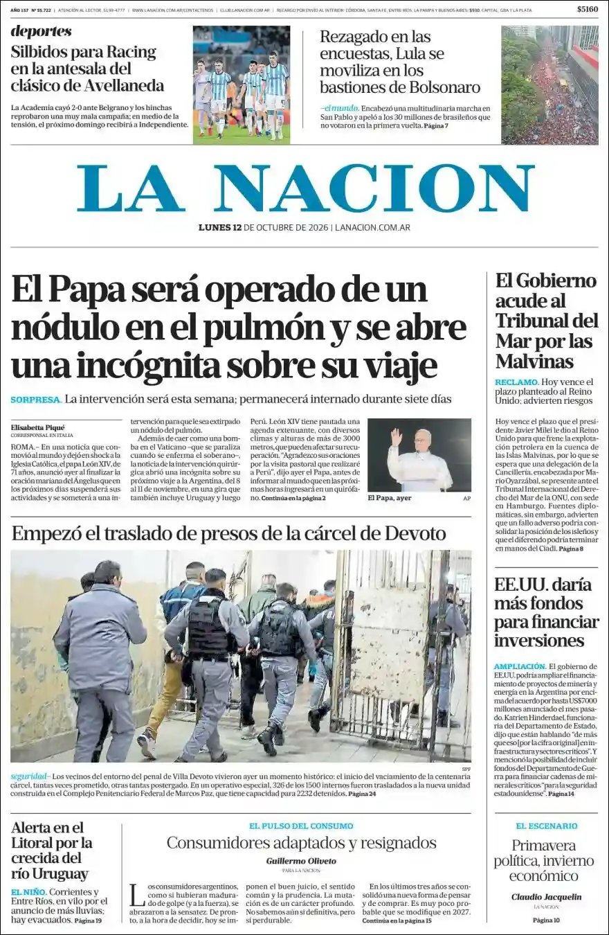 Estudios Max | RADIO LA MUGICA - Tapa del diario Nacion